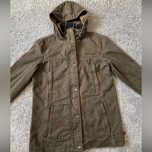 Vintage Woolrich denim barn coat jacket women small
Brown